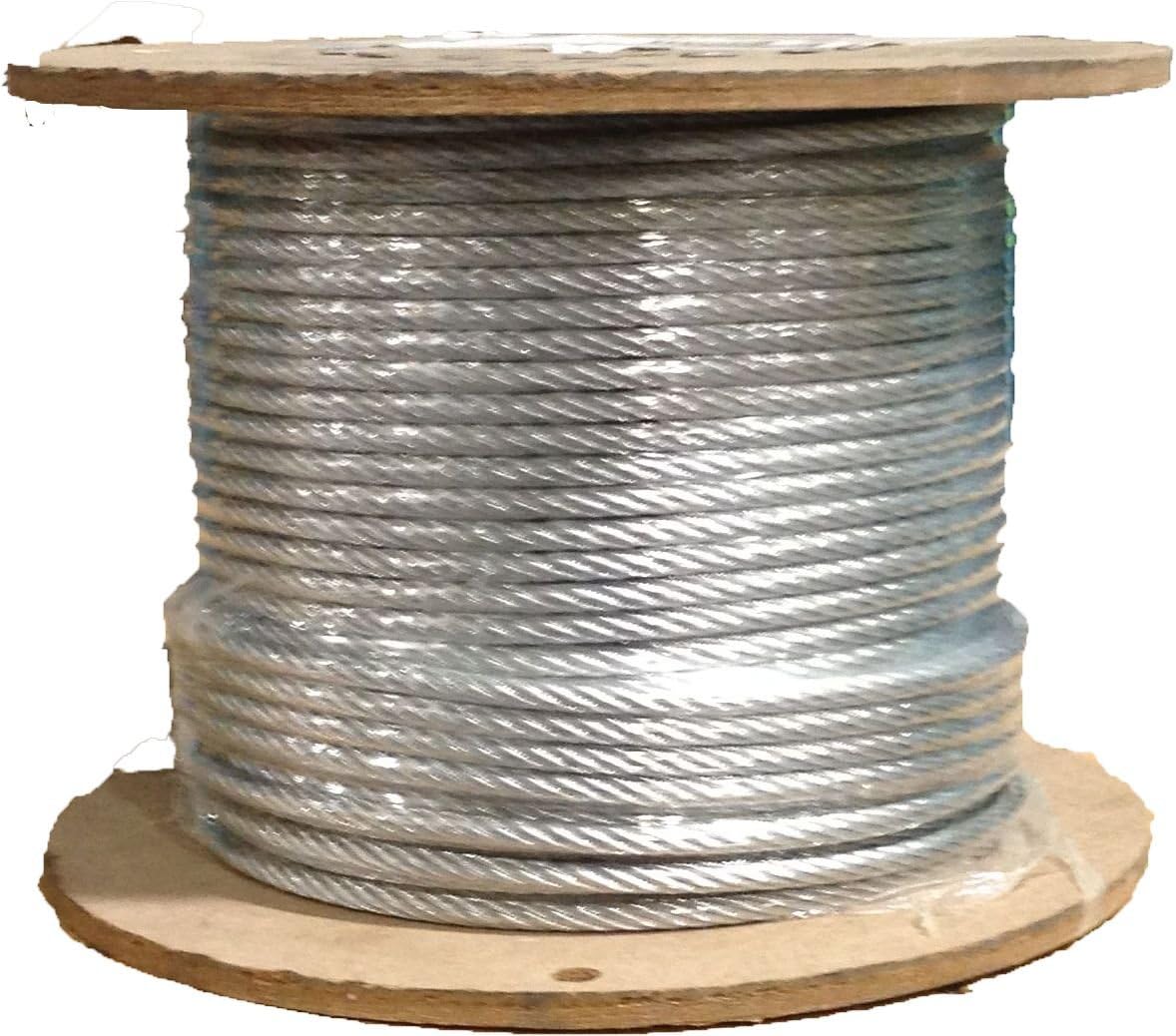 3/32 7x7 Galvanized Wire Rope Aircraft Cable 250' Reel