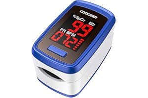 Oxygen Meter Finger Pulse Oximeter, COOCEER O2 Sat Monitor Finger for Oxygen, Blood Oxygen Meter Finger, Accurate Oxymeterfingertip, Large Red Digital Oximeter with Pulse