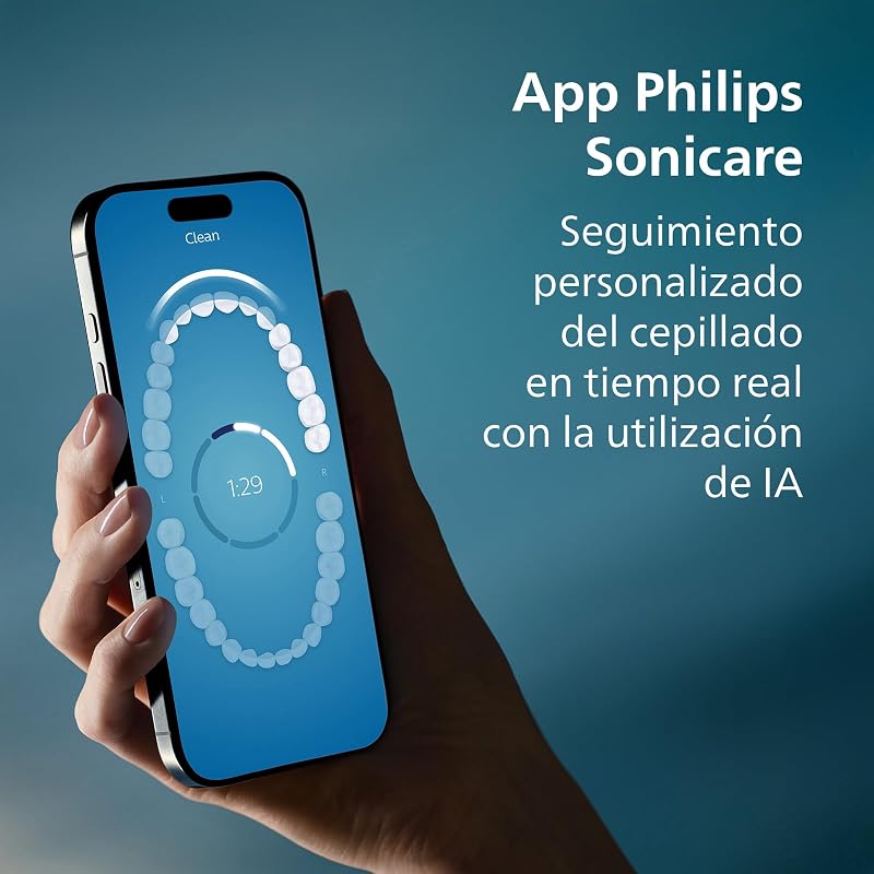 Escova de dentes elétrica Sonicare DiamondClean 9900 Prestige, com SenseIQ & App, 5 modos, 3 intensidades, carregador de mala de viagem, preto, modelo HX9992/43, preto, 4 cabeças