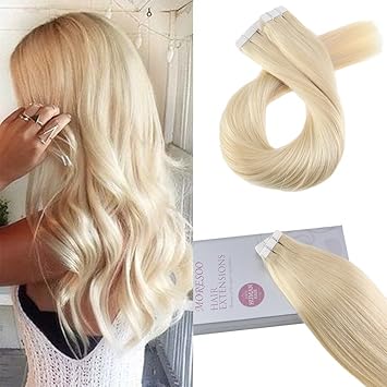 20 Inch Bleach Blonde 613 Moresoo 20 Inch 50g 20pcs Bleach