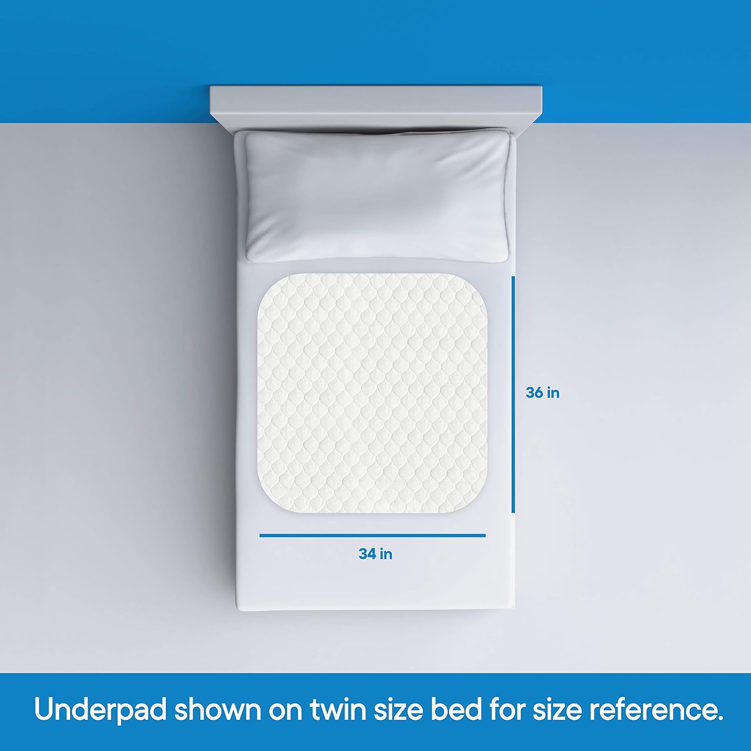 RMS Ultra Soft 4-Layer Washable and Reusable Incontinence Bed Pad - Waterproof Bed Pads, 34"X36": Health & Personal Care