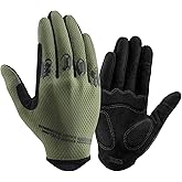 ROCKBROS Cycling Gloves for Men - Breathable Touchscreen Mountain Bike Gloves