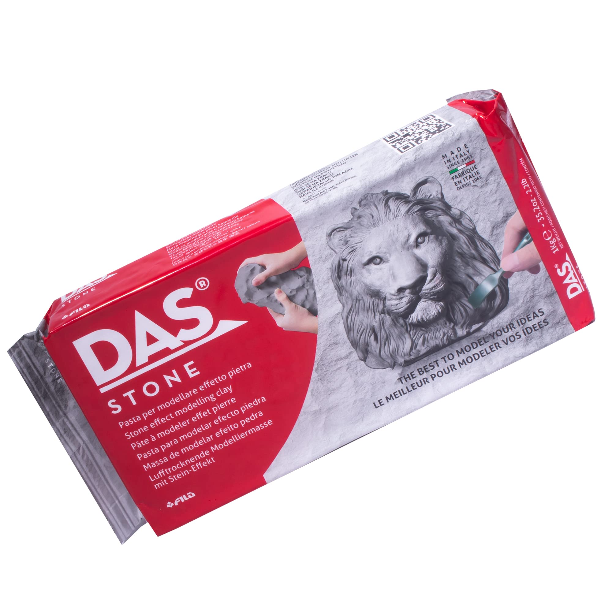 DAS Stone 1kg Air Hardening Modelling Clay, Non Bake, Ready To Use, Suitable for All Ages, For Professionals & Hobbyists — image 1