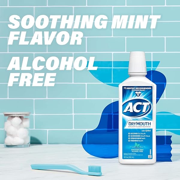 ACT TOTAL CARE DRY SOOTHING MOUTHWASH, MINT, 18 OZ.