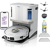Shark PowerDetect Robot Vacuum &amp; Mop Combo, 60-Day Self-Empty, AV2810ZEWH | LiDAR Mapping &amp; AutoLift for Carpet &amp; Hard Floors, HEPA, Sonic Mopping, Edge &amp; Object Detection, Self-Refill &amp; Self-Clean