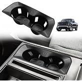 Muslogy Cup Holder Inserts for 2021-2026 Ford F150 (Bucket Seat Only) | Center Console Cup Holder Inserts Console Drink Holder Liner TPE Organizer Non-Slip Drink Stopper