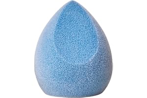 JUNO & Co. Microfiber Makeup Sponge, Dual Layer Technology for Full Coverage Flawless Makeup Blender for Foundation, Powder and Cream (Velvet Style and Blue Color)