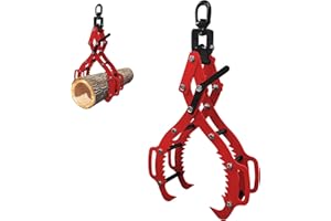 CHOOSILAY 32" Log Tongs, 4 Claw Log Grapple Logging Tongs, Heavy Duty Timber Claw Hook Log Lifting Tongs, 4400 lbs Loading, for Tractors, ATVs, Trucks, Skidder, Forklifts