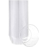 PLASTICPRO 6 ounce Premium Heavy Weight Crystal Clear Disposable Hard Plastic Dessert Size Party Bowls Pack of 40