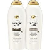 OGX Shampoo and Conditioner Set, Nourishing + Coconut Milk, Shampoo and Conditioner for Moisturizing & Strengthening Hair Care, Formulated without Sulfated Surfactants, 25.4 FL OZ, 2 Pack
