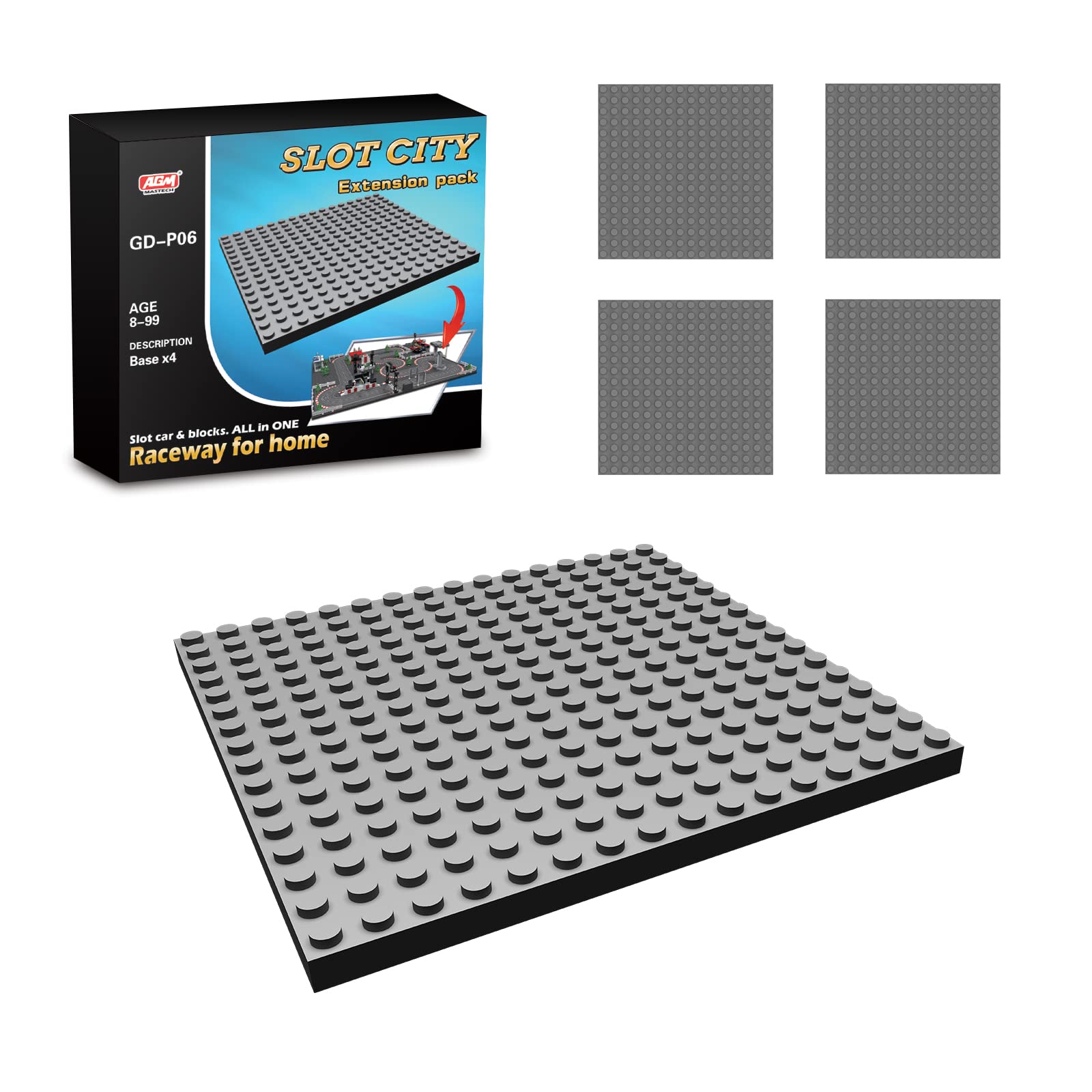 AGM MASTECH GD Series Slotcar Kits Base Plate *4 GD-P06 1:87 Scale