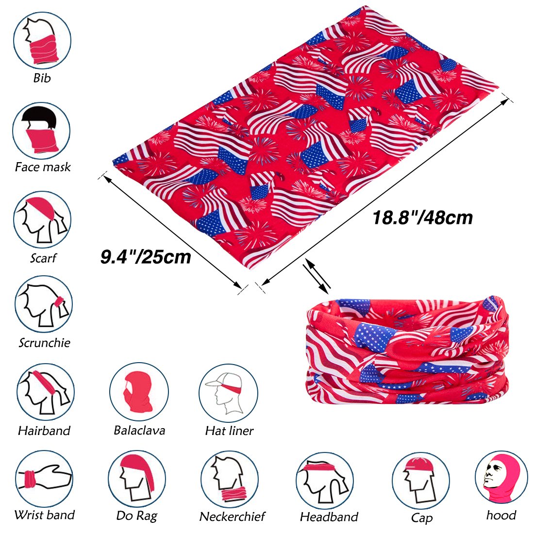 TUONROAD vintage Seamless Bandana Scarf custom Colorful Multi Cat Headwear Head Wrap spf Neck Gaiter for Cycling Fishing Hunting Running Camping Hiking