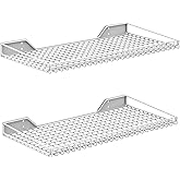 WALMANN 2 Pack Garage Wall Shelf, 23.5" x 12" Wall-Mounted Storage Shelves for Garage, Closet, Laundry Room, Heavy Duty Floating Shelving, Holds Up to 65 lbs(White)