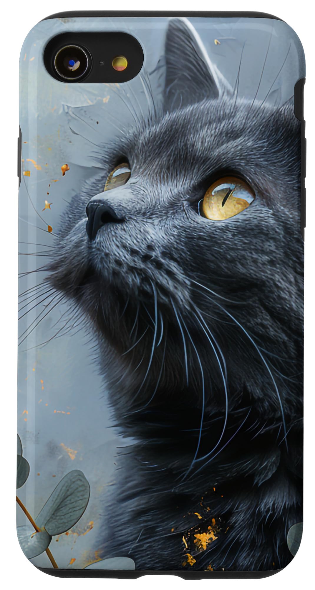iPhone SE (2020) / 7 / 8 Chartreux Cat Lover Van Gogh Style Eucalyptus Case
