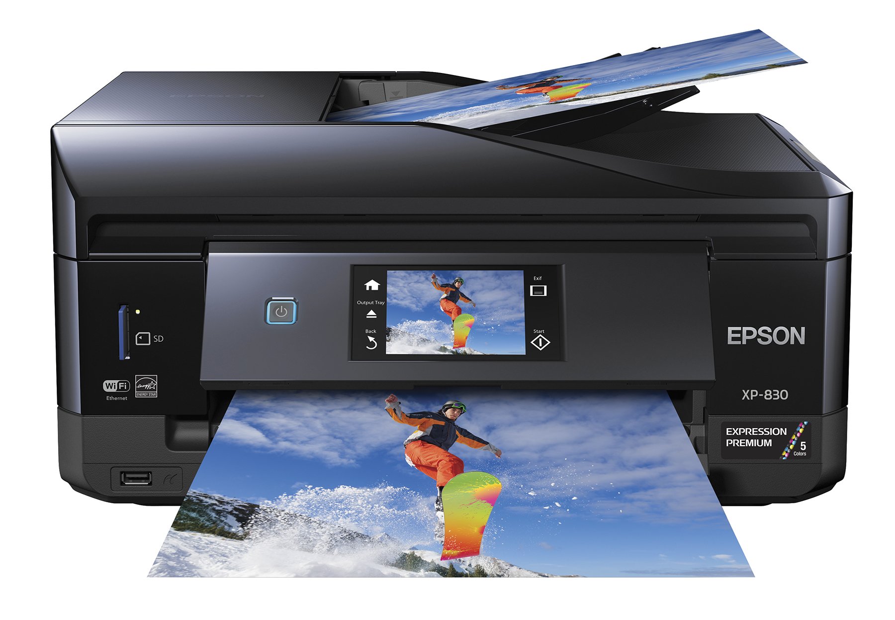 Epson Wireless All In One Premium Photo Scanner Printer Printable CD 