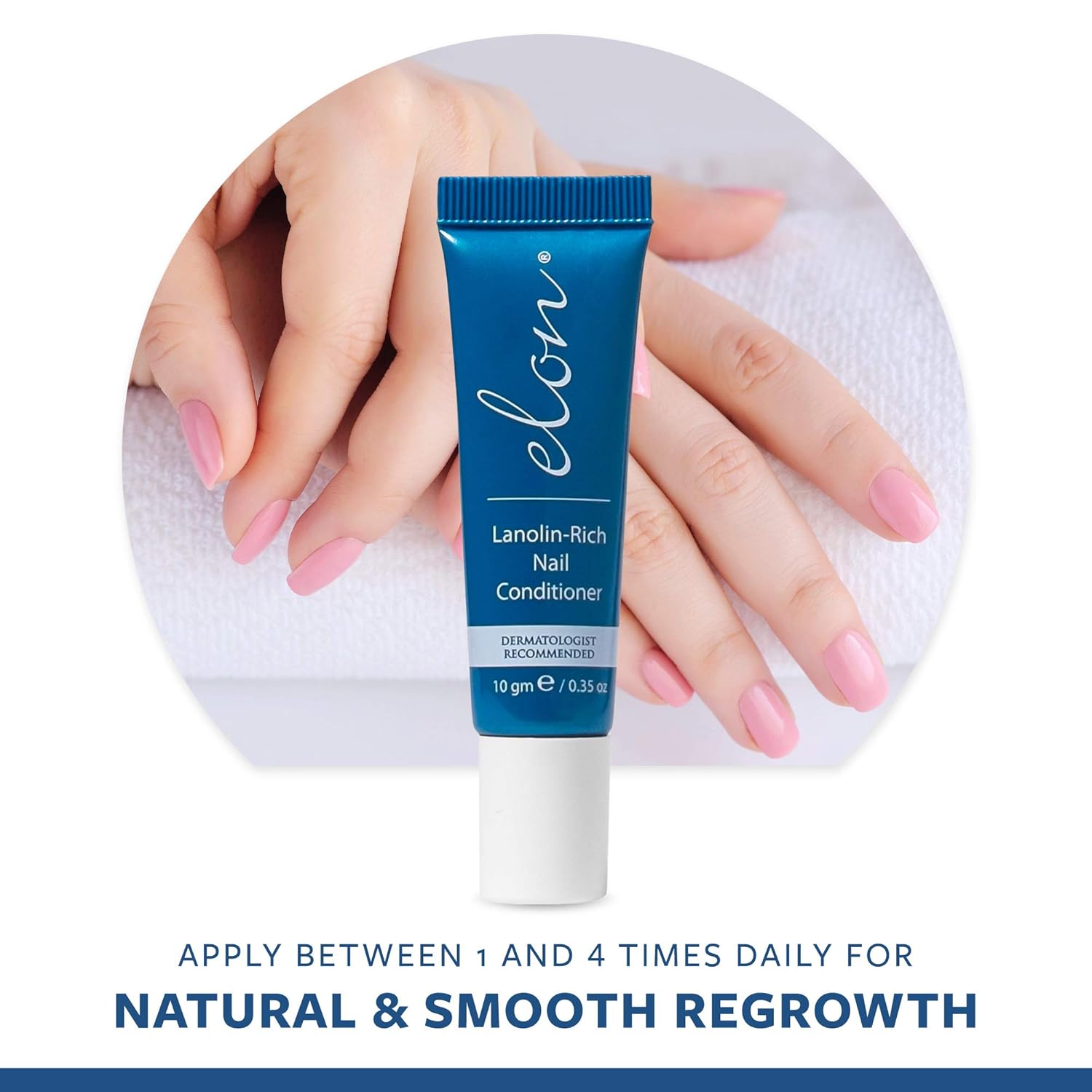 Elon Lanolin-Rich Nail Conditioner | Strengthens Nails & Protects Cuticles | Recommended by Dermatologists & Podiatrists (10g tube) : Nail Strengthening Products : Beauty