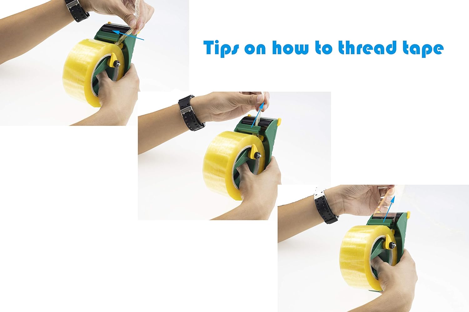 Prosun 2 Inch Packing Tape Gun Dispenser, Width-Adjustable Box Sealer, Lightweight Ergonomic Industrial Heavy Duty Tape Cutter for Carton, Packaging and Box Sealing, Green : Office Products