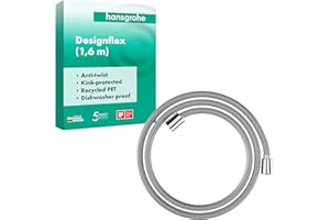 hansgrohe 28260000 DesignFlex Textile Chrome Handshower Hose, 63-inch