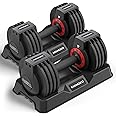 Mangko Adjustable Dumbbell 25LB Single Dumbbell Weight, 5 in 1 Weight Dumbbell with Anti-Slip Metal Handle, Suitable for Home Gym Exercise Equipment