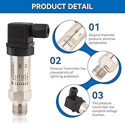 Pressure Transducer Sender Sensor, 24VDC 0-3bar