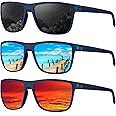 KALIYADI Polarized Sunglasses for Men, Lightweight Sun Glasses with UV Protection for Driving Fishing Golf