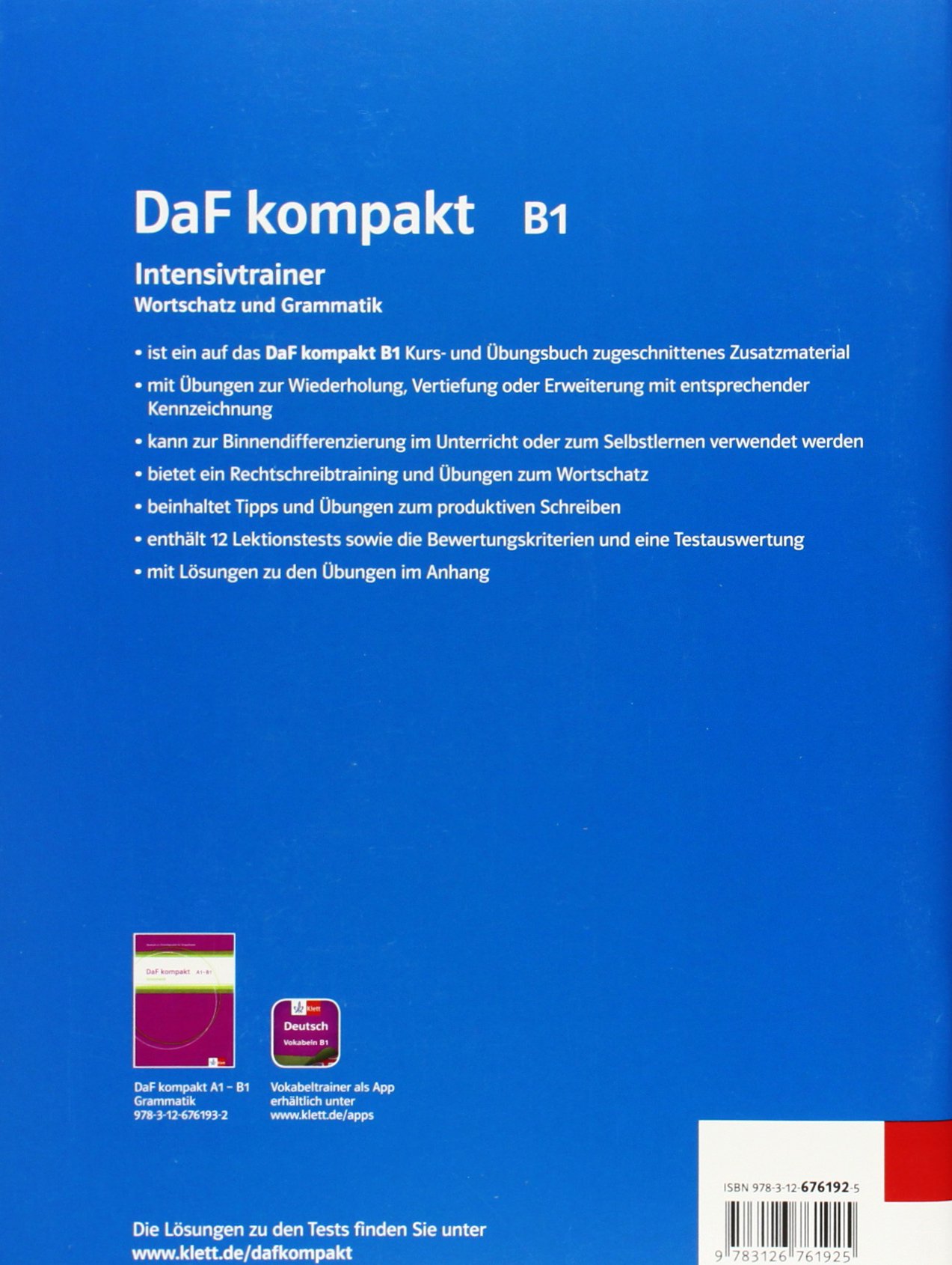 Amazon Fr Daf Kompakt Intensivtrainer Wortschatz Und Grammatik B1 Deutsch Als Fremdsprache Fur Erwachsene Sander Ilse Vitale Rosanna Doubek Katja Livres