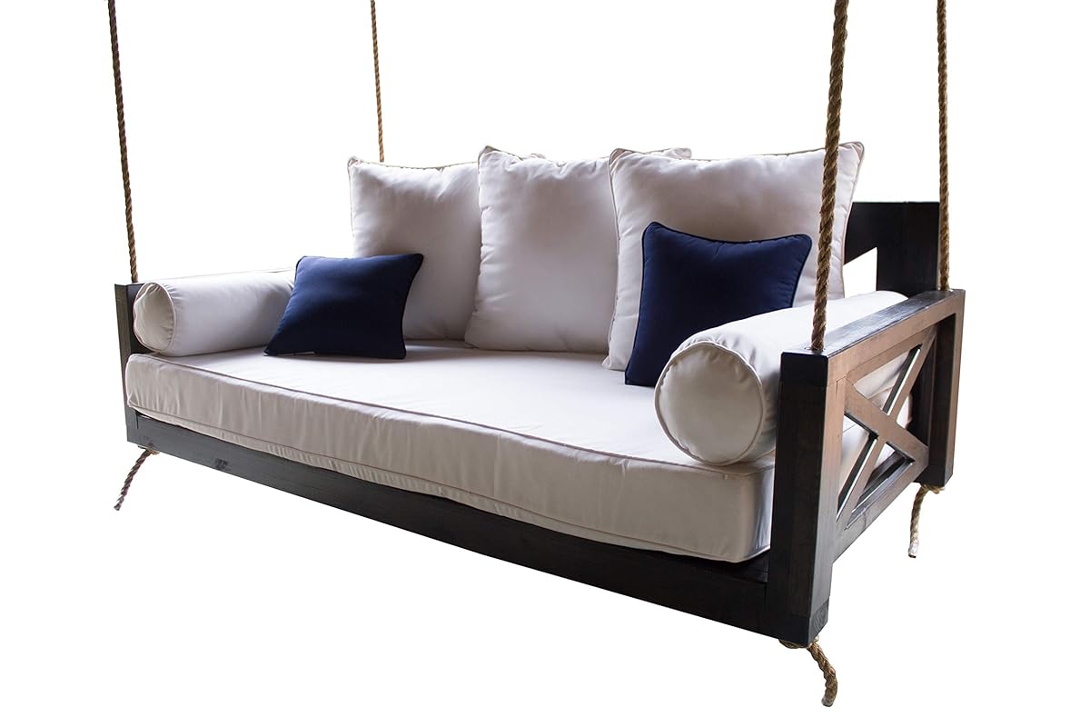 JAMES + JAMES Finley Porch Swing Bed (Swing Size Crib, Tobacco Finish)