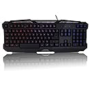 Sumvision LED 3 Colour Backlit USB Keyboard - Multimedia Blue Red Green