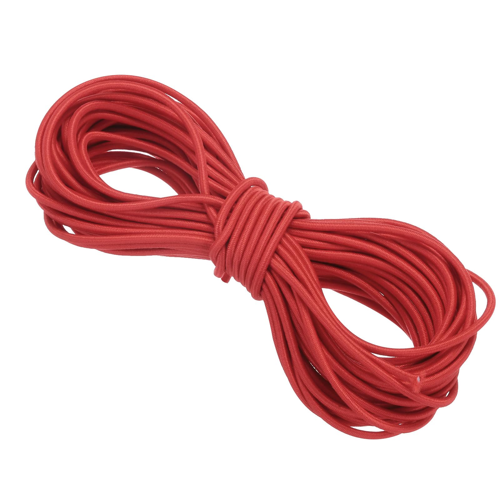 PATIKIL Bungee Cord Elastic Cord Heavy Stretch String Rope 3/32" 11 Yards(2.5mm x 10m) Red for Crafting DIY Sewing Hook Straps Camping Tie Down Strap