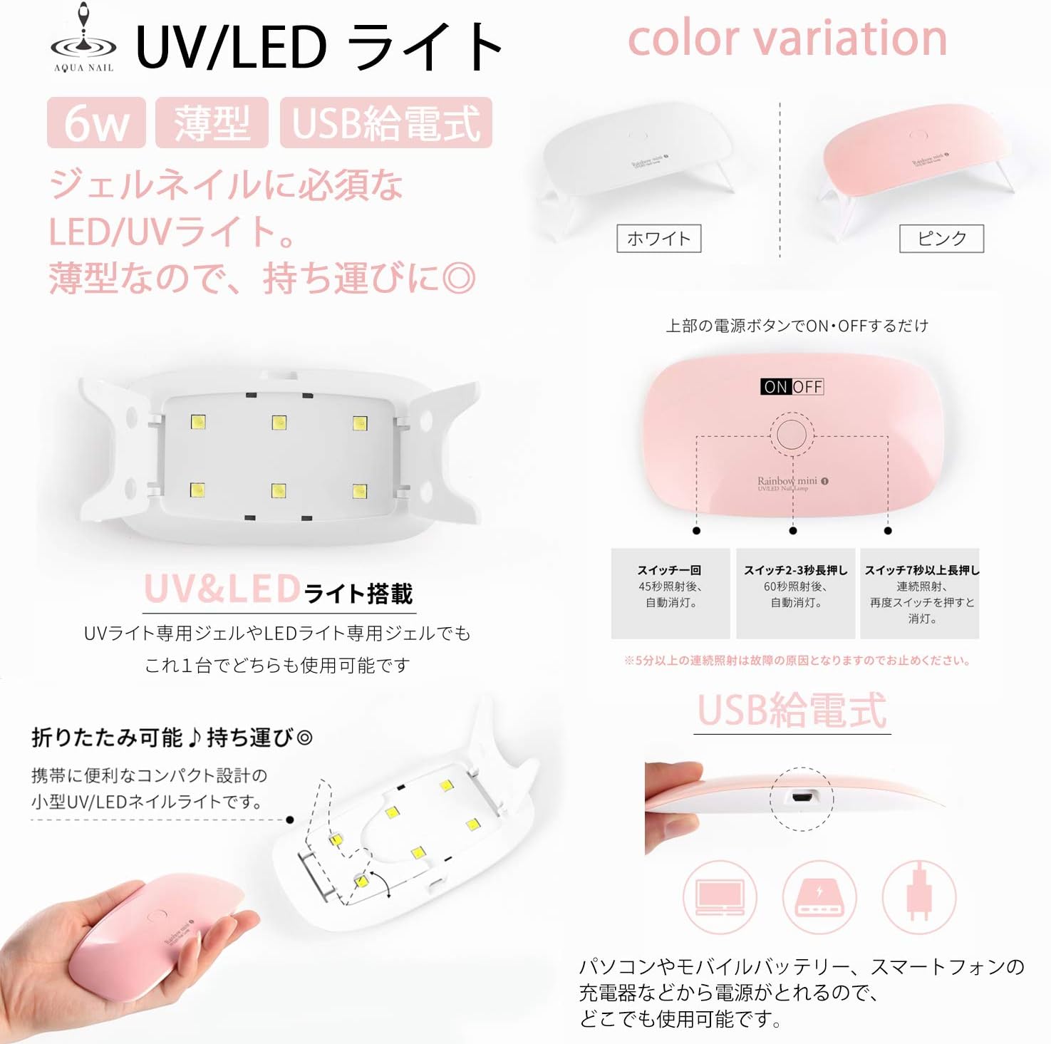 Amazon Co Jp レジンスターターキット ピンクledmini キットe Led Uvライトセット ホビー