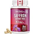 Saffron Extract Supplement 88.5mg | 90 Capsules | 100% Saffron Supplements for Men and Women | Powerful 3:1 Extract Ratio for