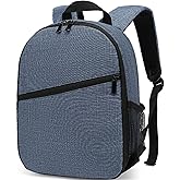 Nayubo Small Camera Backpack for DSLR SLR Mirrorless Camera Outdoor Travel Hiking Photography Waterproof Unisex Camera Case Compatible with Sony/Canon/Nikon/Fuji (Blue)
