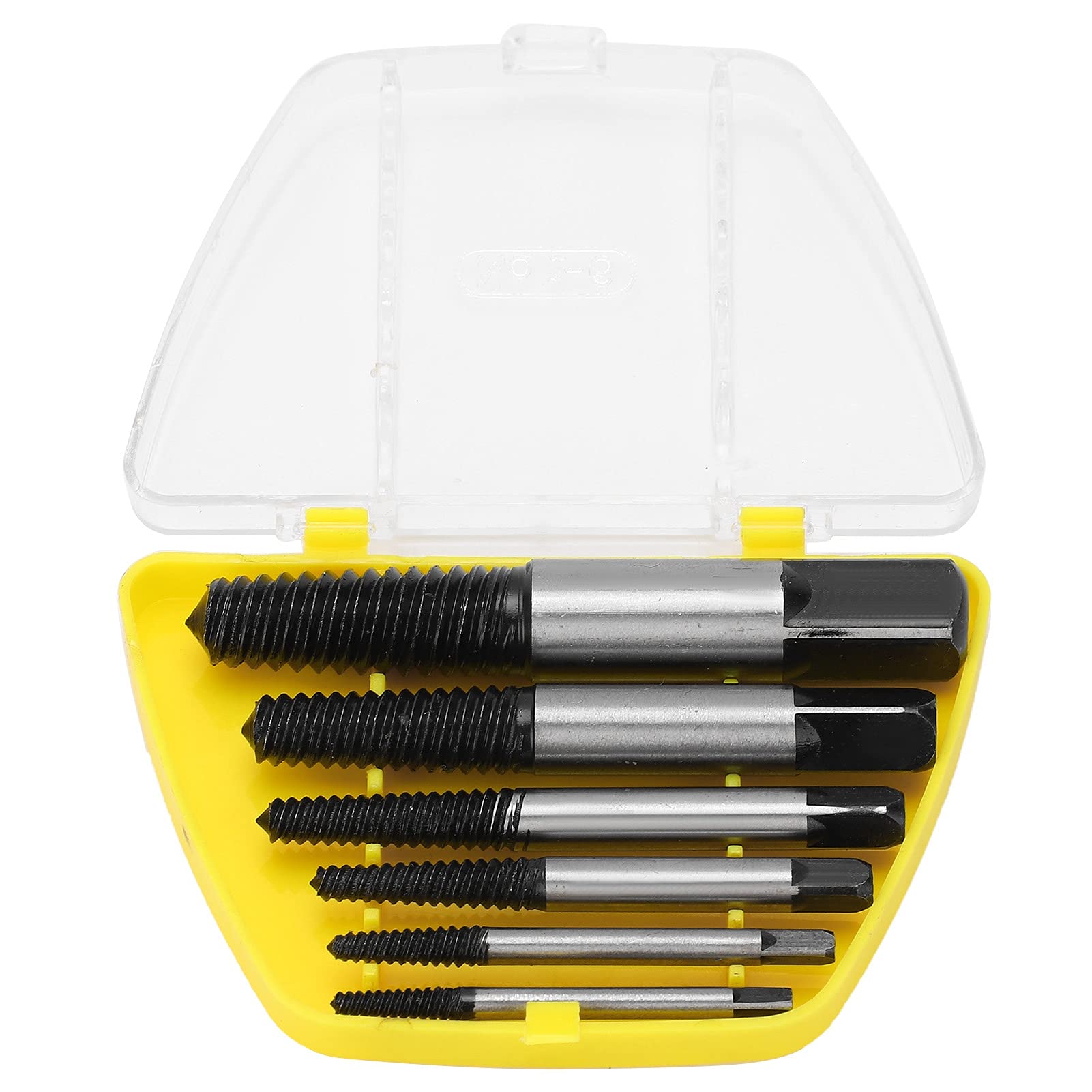 6Pcs Screw Extractor Set, High Speed Steel Coarse Thread Broken Screw Remover Drill Bits, for Broken Screw Extraction