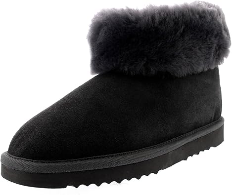 womens slipper boots with rubber sole
