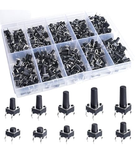 50 Pulsadores Laterales 12V 4 Pines SMD | Interruptor Táctil De Tortuga Grande 4x6mm | Momentáneo Para Teléfonos, MP4, Teclados
