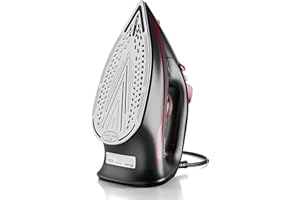 SUNDU Steam Iron for Clothes, Automatic Shutoff, Light Weight, 1500W Iron with Non-Stick Ceramic Soleplate, 3-Way Auto-Off, Rapid Heating, Self-Cleaning, 15.21oz Water Tank Ironing Clothes for Home