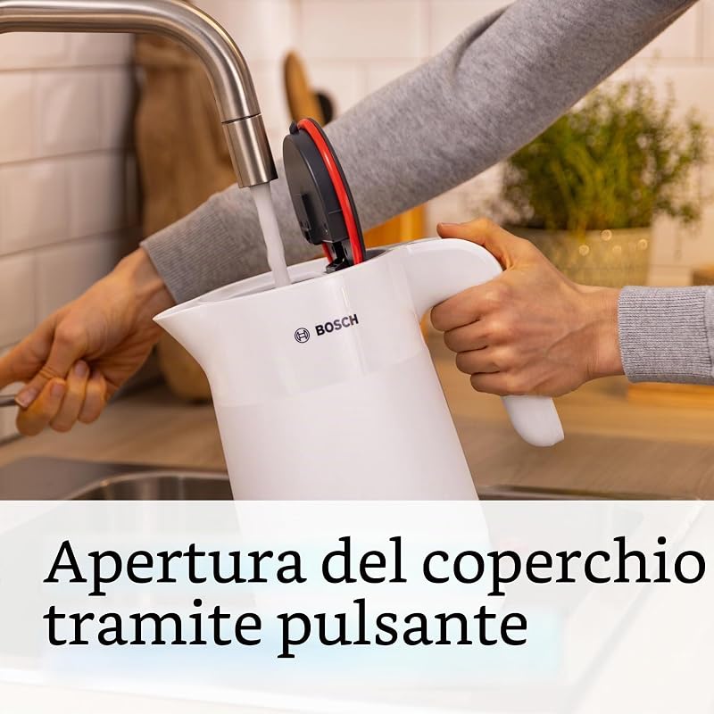 MyMoment TWK2M161 - Bollitore senza fili con spegnimento automatico, protezione da surriscaldamento, indicatore di tazza, filtro anticalcare rimovibile, protezione contro il deambulo,