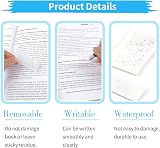 Hoiny Transparent Sticky Notes 400 Sheets 4 Sizes See-Through Self-Adhesive view 4