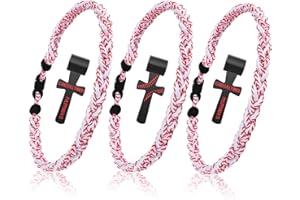 Dixlp Baseball Necklaces, 3 Pack, Fashion Tornado Design for Sports Fan Baseball Necklace, Great-Hit with Box, Baseball Theme Party Gifts