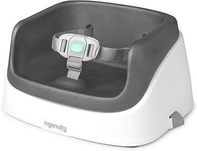 Ingenuity SmartClean Toddler Booster Seat Slate 3-Point Harness