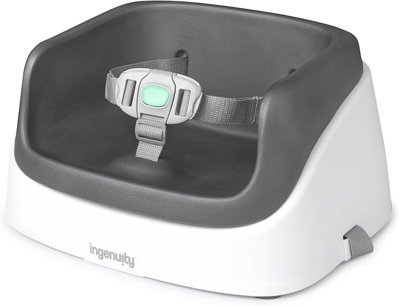 Ingenuity SmartClean Toddler Booster Seat Slate 3-Point Harness