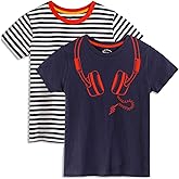 Mightly Boys and Girls' Crewneck Short Sleeve T Shirts | 100% Organic Cotton, Colorful, Soft & Basic Crewneck Tee for Kids