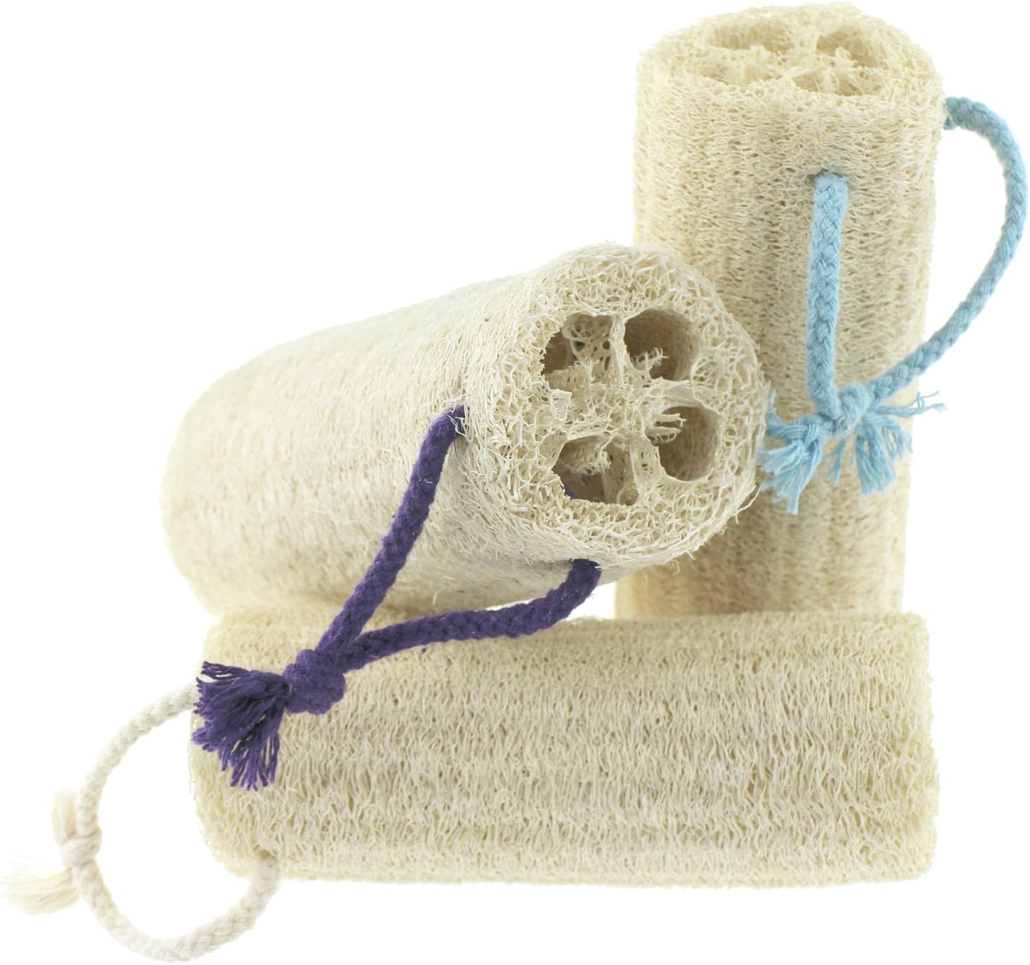 100 Natural Loofah Exfoliating Body Washcloths Sponge Scrubber for