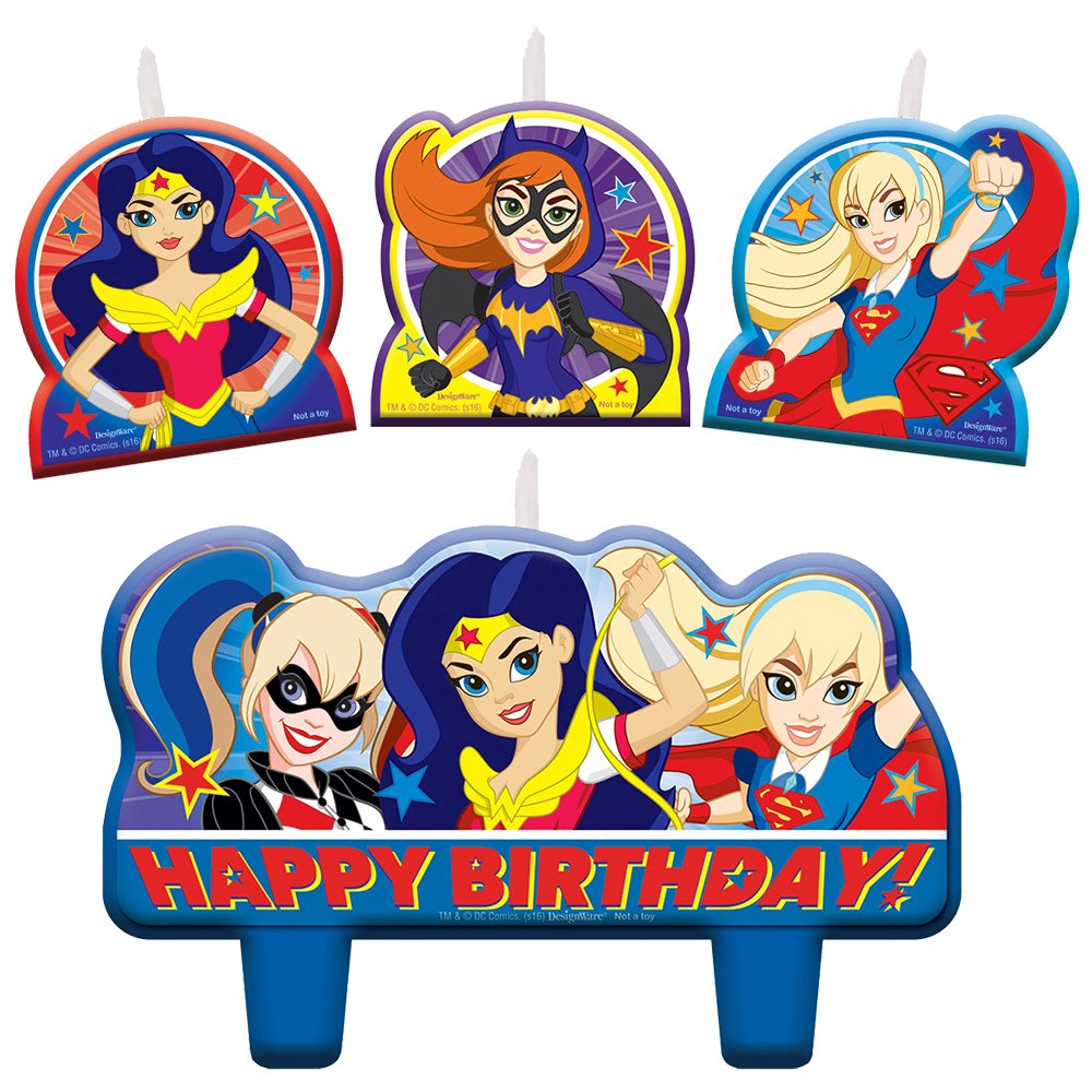047 Disque Azyme Super Hero Girls Dc Comics Gateau Enfant Anniversaire cm Aleatoire Decorations Decorations De Gateau gd In