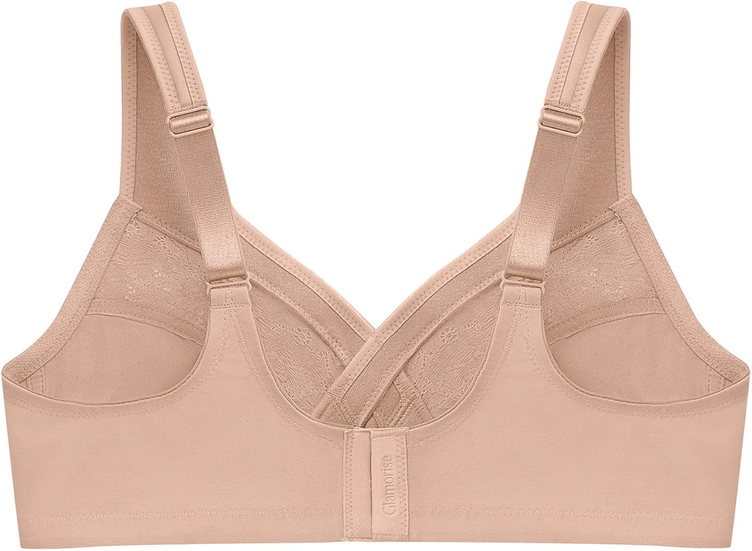 Glamorise Women's Full Figure Wirefree Minimizer Support Bra #1003 at  Women’s Clothing store: Minimizer Bras