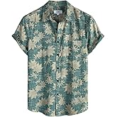VATPAVE Mens Front Pocket Hawaiian Shirts Casual Floral Shirts Short Sleeve Button Down Beach Tropical Shirts