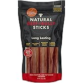 Canine Naturals | Natural Beef & Bully Sticks | Long-Lasting, Odor Free, High Protein Chews Made with 100% Real Bully | 4 Count Medium Sticks