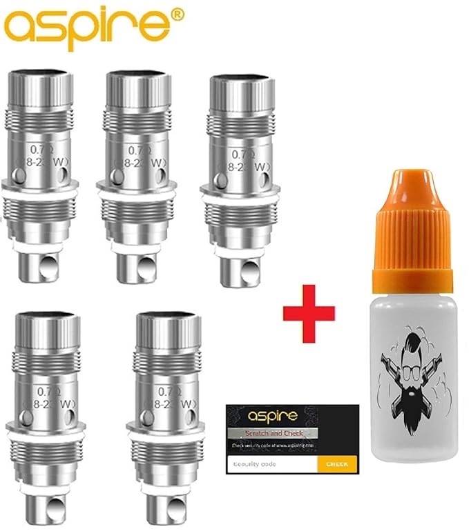 5pc aspire nautilus BVC Coils (0.7ohm) fûr Aspire Nautilus 2 & Nautilus Mini & Nautilus & K3 Kit (aspire 5pcs).
