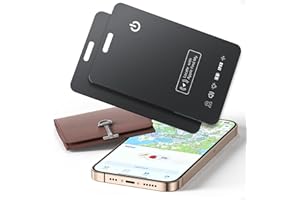 BOWENBO 2 Packs Wallet Air Tracker Tag (Apple MFi Certified) Compatible with Apple Find My (iOS Only), Card 0.06in Bluetooth Tracker for Wallets, Luggage, Passport, Wireless Charging, Anti-Loss Card Locator