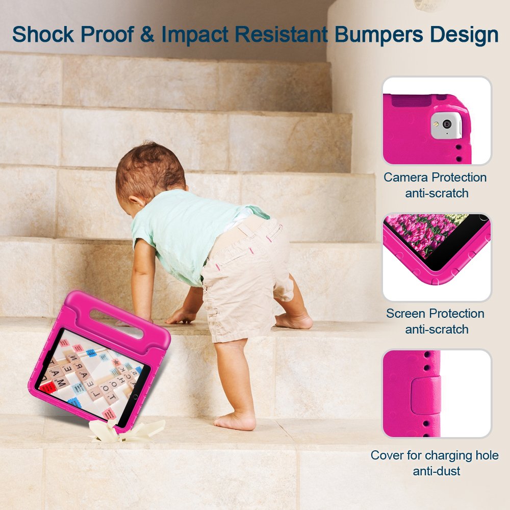 New iPad 9.7 2018 2017 Kids Case 9.7in iPad Air 1 2 Case Shockproof Childproof Lightweight With Screen Protection Convertible Handle Stand Tablet Case for 6th 5th Generation iPad 9.7\